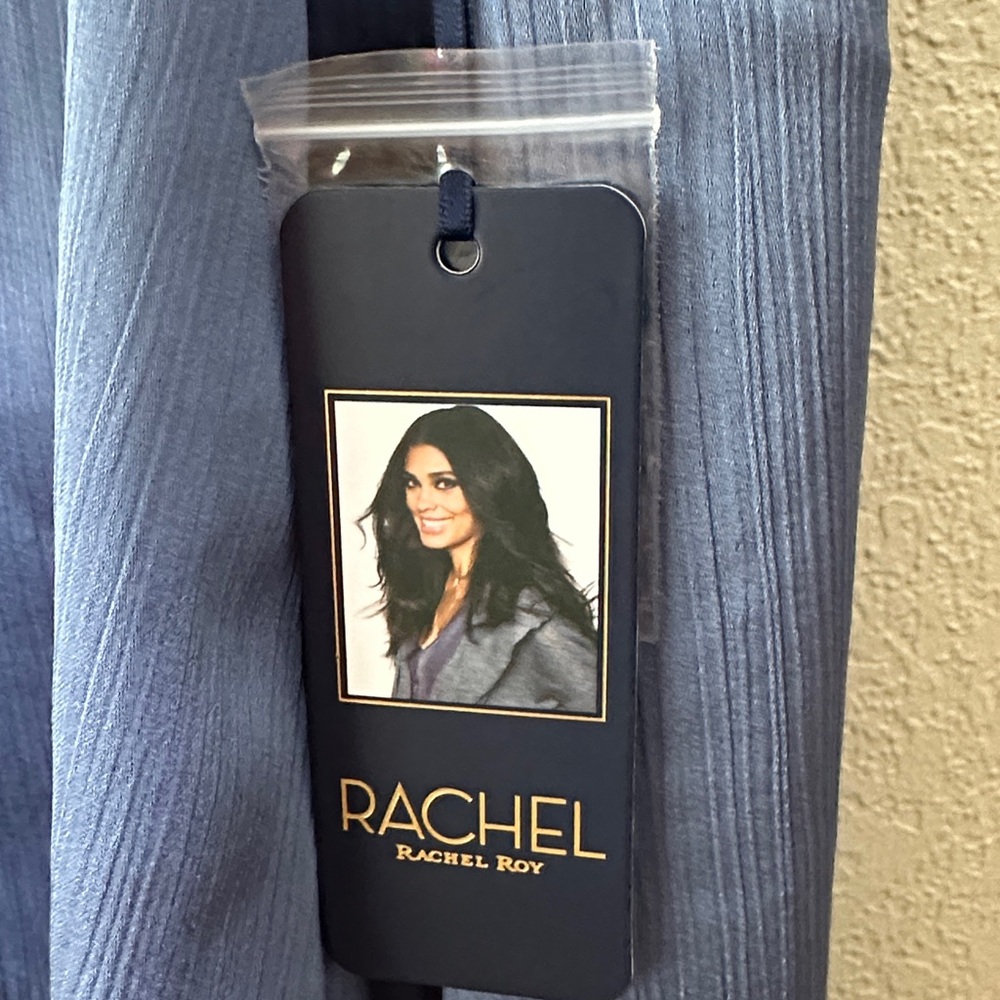 Rachael Ray Blue Ruffled Blouse - Picture 5 of 7
